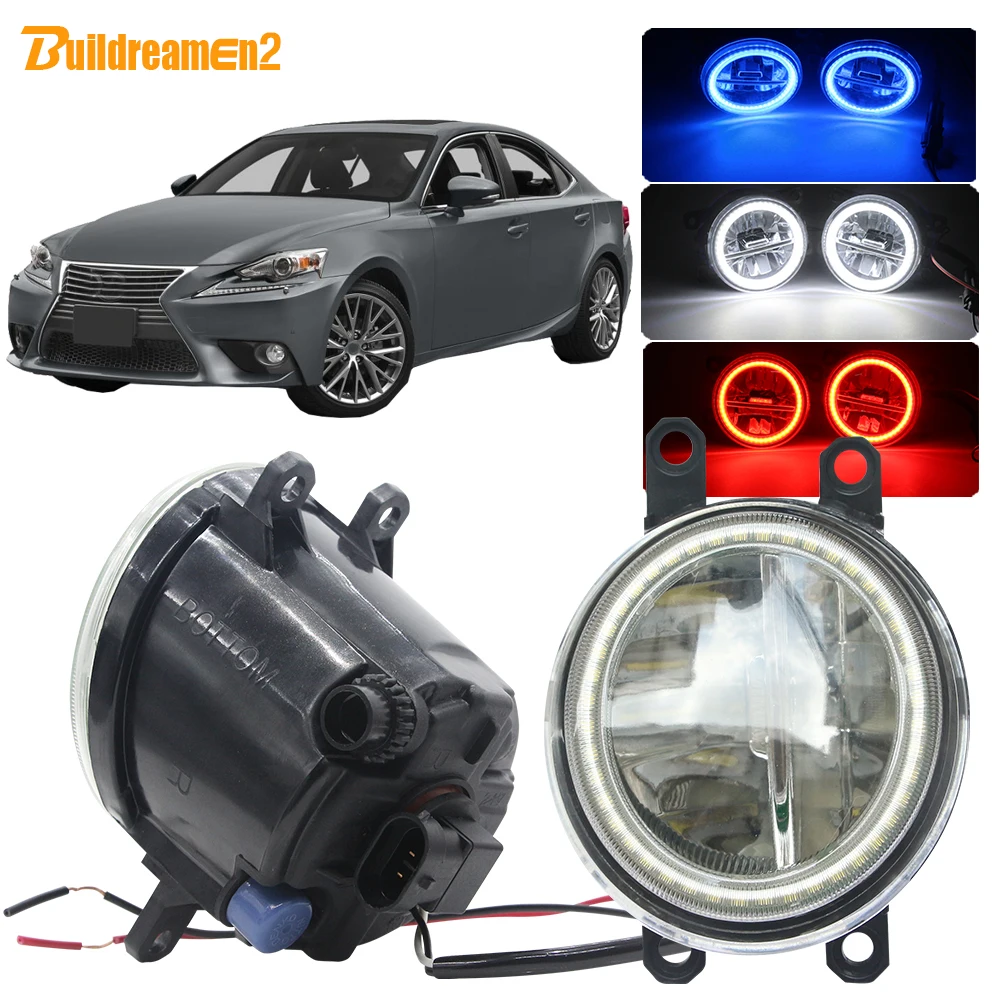 Buildreamen2 2 X Car H11 LED Fog Light Angel Eye Daytime Running Light 12V For Lexus IS250 IS350 With F-Sport Package 2014 2015