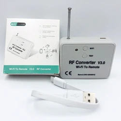 Universal Wireless Wifi to RF Converter Phone Instead Remote Control 240-930Mhz for Smart Home