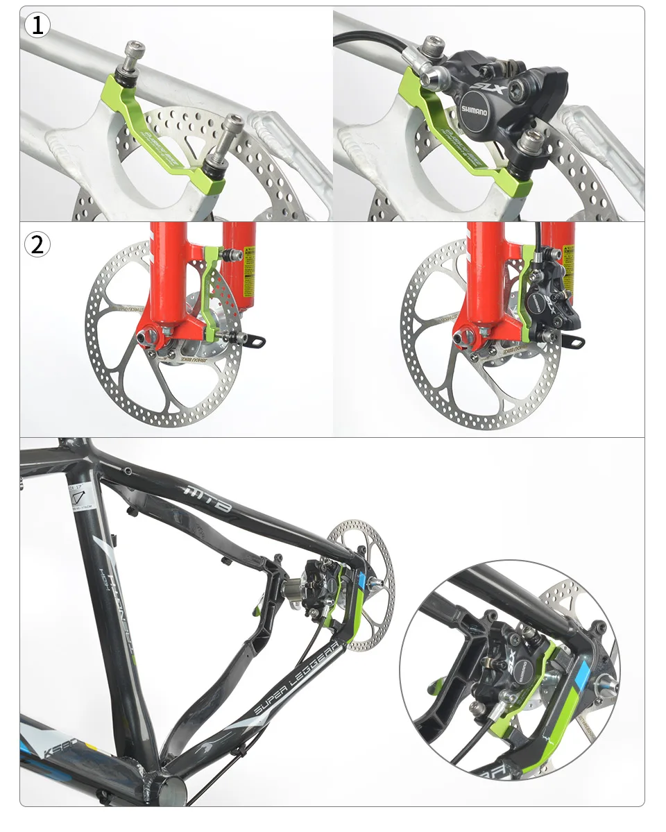 JSHOU BIKE Scheibenbremsenadapter MTB-Teile PM/IS-Konverter A auf B Scheibenbremshalterung für 140 160 180 203 mm Rotor Fahrradzubehör – Detail 15