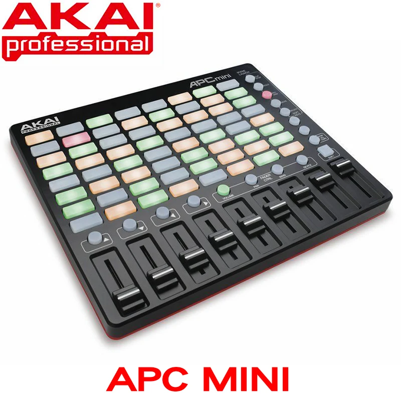 

Akai Профессиональный APC Mini Compact Ableton live контроллер и Ableton Live загрузка в реальном времени (8x8 дюймов подсветка зажим пусковая сетка)