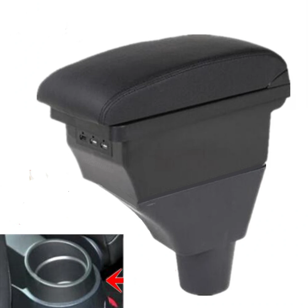 For Seat Ibiza 6j Armrest Box Arm Elbow Rest Car Center Console Storage Case Modification Accessories with USB Interface