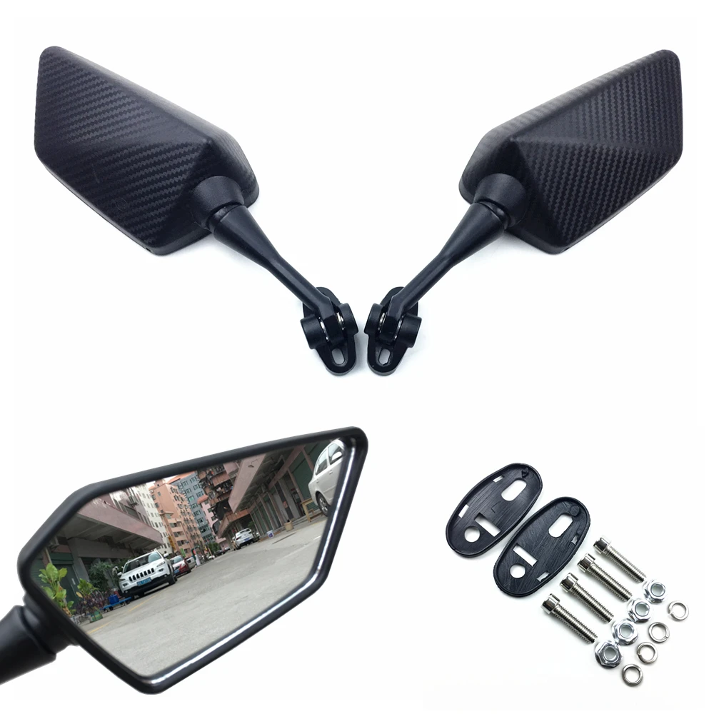 Motorcycle Rearview Mirror Racing Sport Bike Back Side Mirrors For HONDA CBR600 CBR600RR CBR1000 CBR1000RR Carbon Black