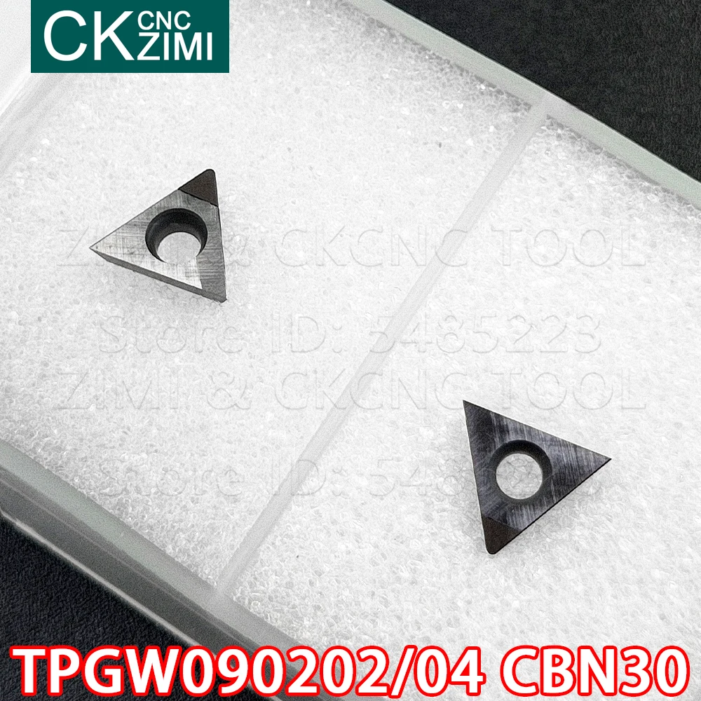 Ferramentas de torno cnc tpgw090202 cbn30, tpgw090204 cbn30 inserções de lixo de boro cúbico, inserção externa de torno para aço endurecido