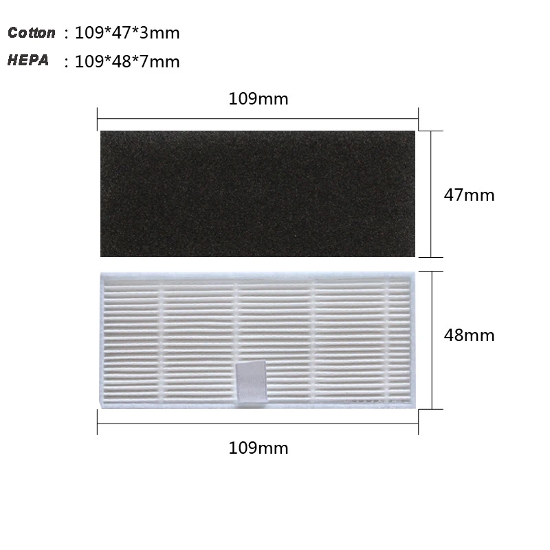 掃除機用フィルター付きローラー,サイドブラシ,Xiaomi s9ロボット掃除機用フィルター付き白色掃除機,交換用アクセサリー