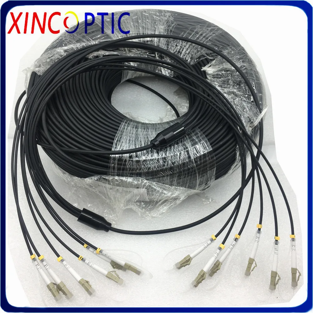 6 core 150M Multimode Armored Patch Cord 6core MM 62.5/125 OM1 SC LC FC ST 6 fibers 150Meters Armored Optical Fiber Jumper Cable