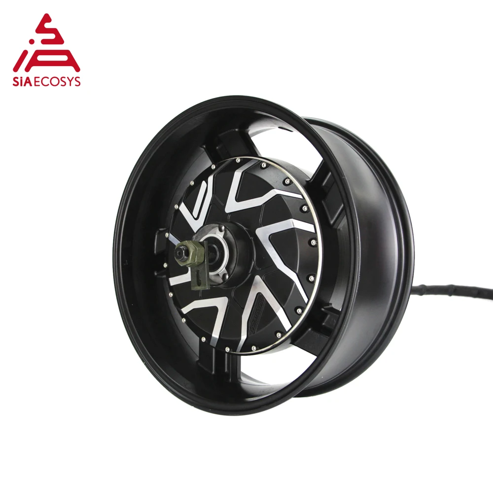 SiAECOSYS 17X6.0inch 12000W V4 96V 157kph Hub Motor with APT96800 Controller Power Train Kits for High Power Electric Motorcyc