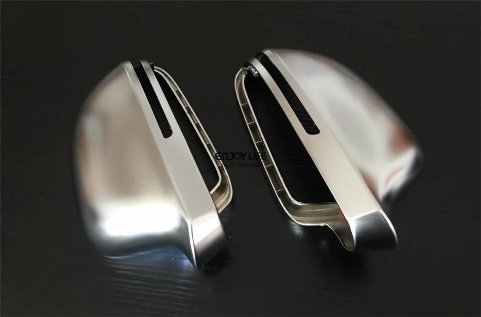 For Audi A3 S3 8P 2009- 15/2010 Side Wing Silver ABS Chrome Car Rearview Rear View Mirror Cover Caps