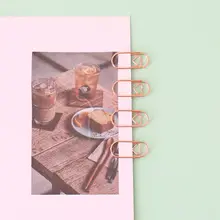 Heart Shape Gold Rose Paper Clips 50 pcs #4