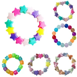 Korean Color Children's Bracelet Acrylic Girls Bead Bracelet Children's Jewelry Wholesale