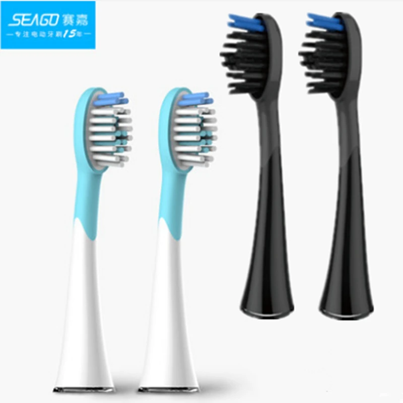 Seago Electric Heads Replacement With Replaceable Brush Sonic Round Recyclable Toothbrushes Removable Toothbrush Head