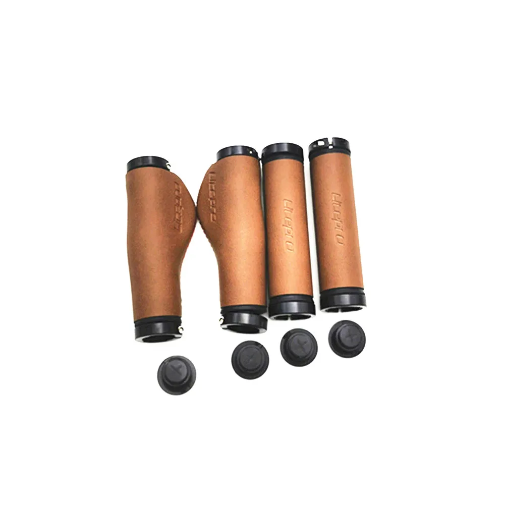 Litepro MTB Mountain Bike PU Leather Handlebar Grips BMX Folding Road Bicycle Handle Comfortable Cover Cycling Accessory