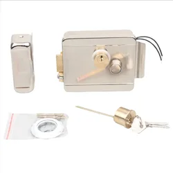 Serrure de porte électronique électrique pour sonnette, système de sécurité d'entrée d'accès d'interphone avec bouton d'urgence, 12V DC