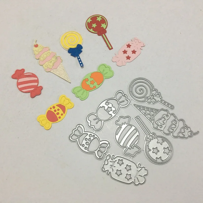 Candy Frame Set Metal Cutting Dies Lollipop Die Cut Stencil Scrapbooking Embossing 2024 New Christmas Craft Stamps And Dies