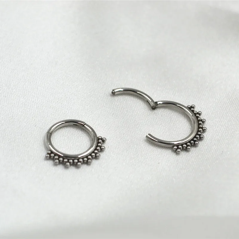 20pcs 316L Surgical Steel Balls Hinged Seamless Nose Septum Clicker Ear Helix Cartilage Hoop Rings Body Piercing 16GX8/10MM NEW