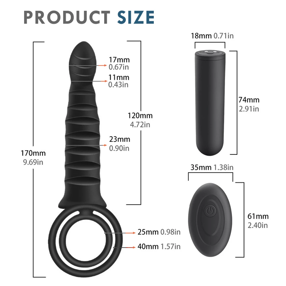 10 Frequency Double Penetration Anal Plug Dildo Butt Plug Vibrator For Men Strap On Penis Vagina Plug Adult Sex Toys For Couples