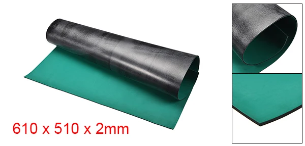 Uxcell Anti Static ESD Mat High Temperature Rubber Table Mat Green Black for Padding Desktops and Assembly Work Surfaces