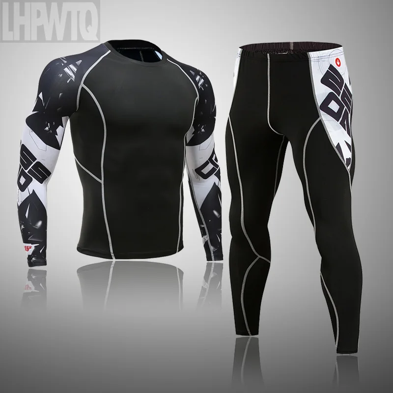 Set di biancheria intima termica da sci da uomo per moto 4 stagioni Sci strati base caldi Abbigliamento sportivo Camicia lunga attillata e top Set di abbigliamento