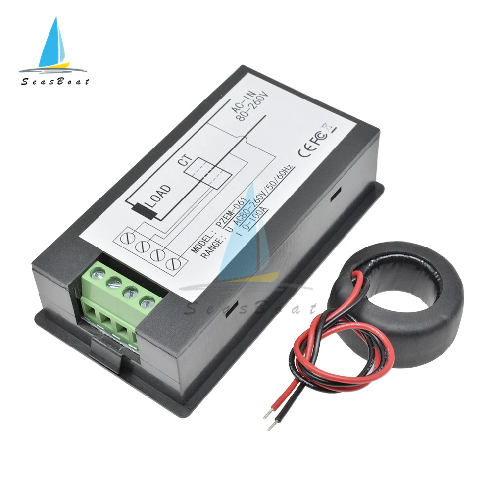 AC 80-260V 100A 50A 20A LCD Digital Voltage Meter Power Energy Indicator Voltmeter Ammeter Wattmeter Current Amps Volt Tester