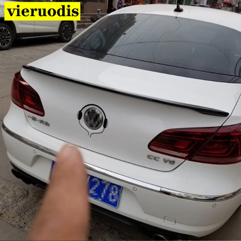For 2009-2016 Volkswagen CC Spoiler High Quality ABS Material Car Rear Wing Primer Color Rear Spoiler For Modification spoiler