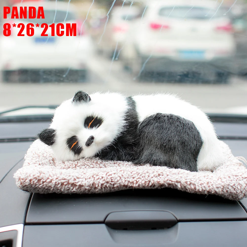 Lovely Simulation Animal Doll Plush Cat Dog Toy Panda Bamboo Charcoal for Kids Toy Car Decorations Car Styling