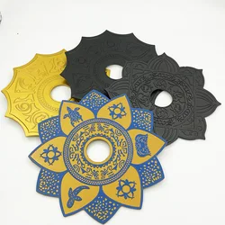 1Pc Dia:24 CM Metal Black/Gold Hookah Coal Trays Chicha Narguile Trays for Charcoal Arabic Water Smoking Accessories