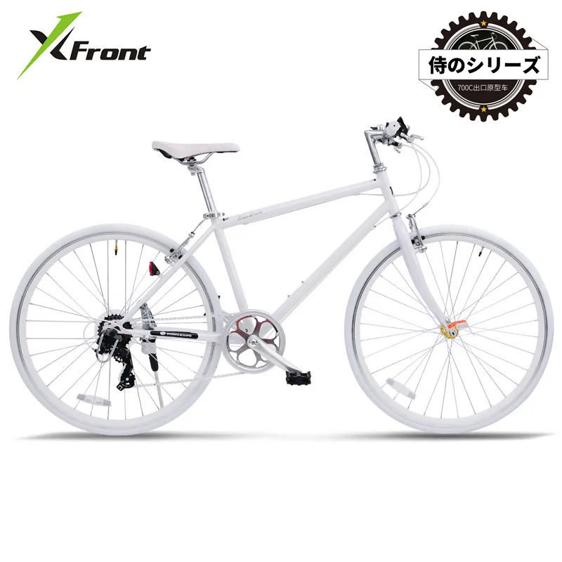 New Road Bike Carbon Steel Frame SHIMAN0 7 speed Dual V brake 700CC Quick Release Front Wheel Bicycle Outdoor Sports Bicicleta