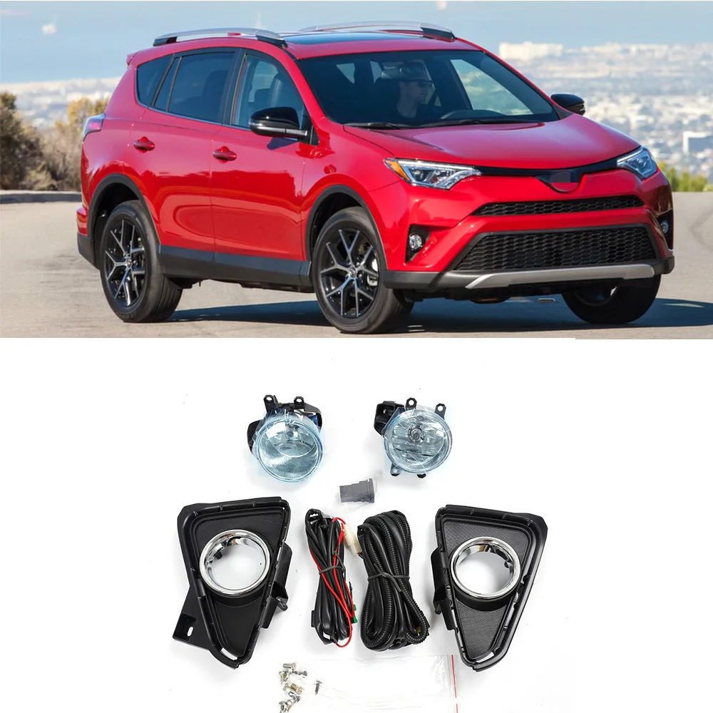 

For Toyota RAV4 2016 2017 2018 Led Fog Lights For Car Headlight Front Bumper Fog Lamp Auto Grille Frame Foglight