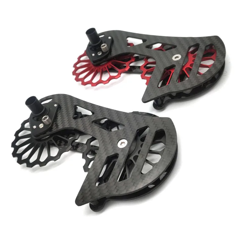 Bicycle carbon fiber ceramic rear derailleur 17T pulley Guide Wheel forShimano 6700 6770 6800 6870 9000 9070 bike accessories