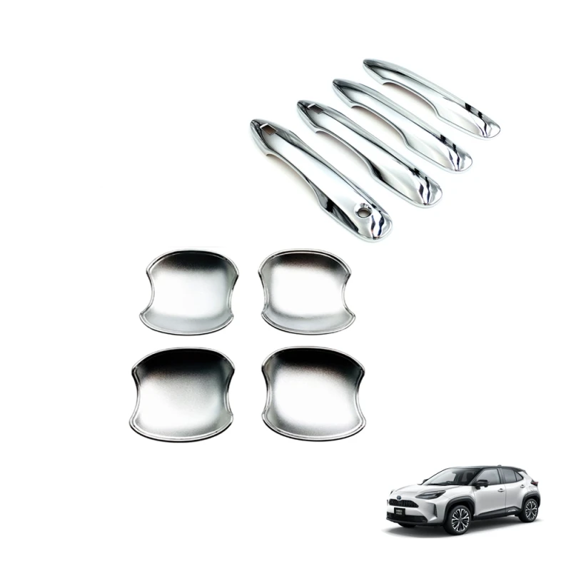 For Toyota Yaris Cross 2020 2021 ABS Chrome Side Door Handle door Bowl Cover Trim Exterior Decoration Accessories