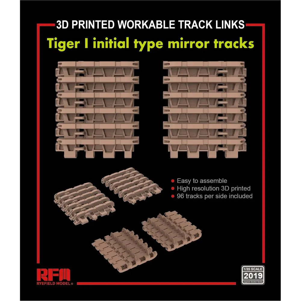 

RYEFIELD MODEL RFM RM-2019 1/35 Workable Track For Tiger I Initial Mirror Tracks - Scale Model Kit