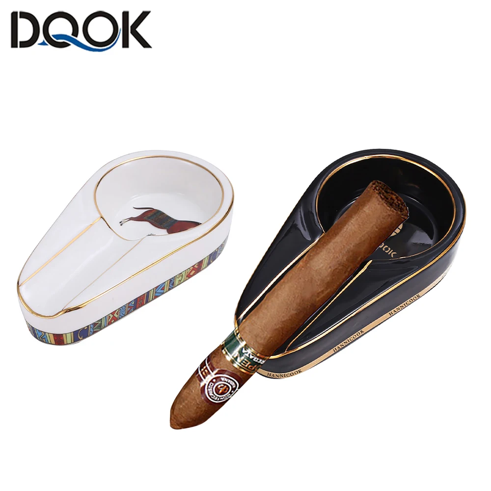 Cigar Gadgets Home Cigar Ashtray Portable Ceramic Cigars Ash Tray Tobacco Cigarette Ashtrays Holder