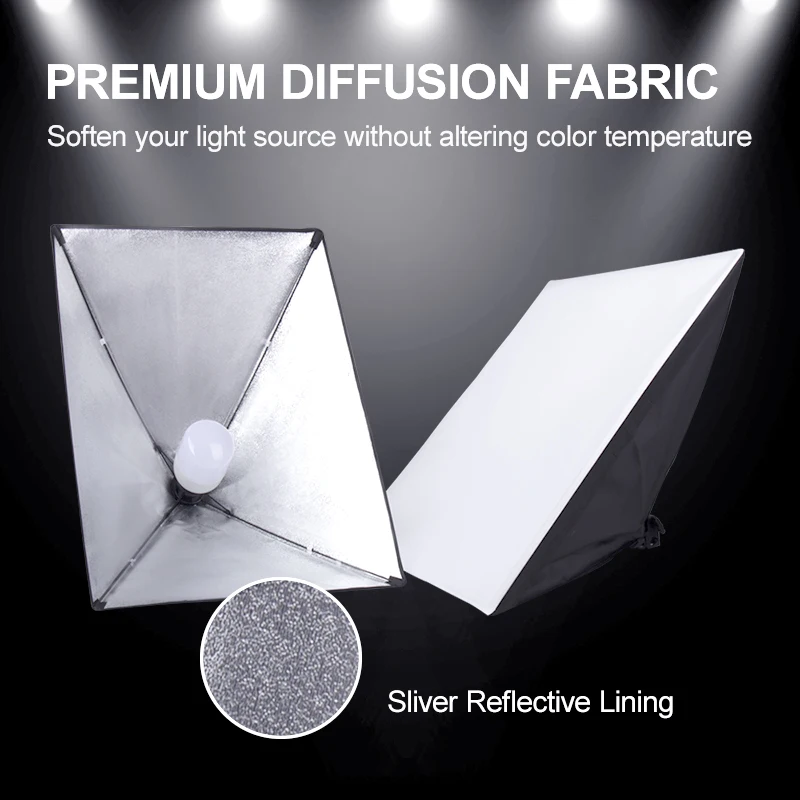 PYNSSEU 1 قطعة لينة مربع الإضاءة كيت 50x70 سنتيمتر المهنية التصوير ضوء نظام الفوتوغرافي Softbox لل استوديو الصور معدات