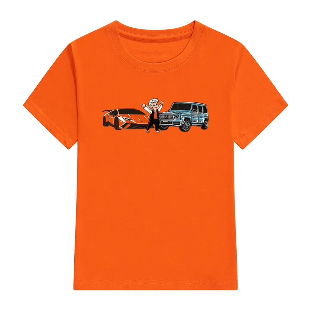 Children's Merch A4 T Shirts Spring Summer Family Clothing Boy's Gelik & Lamba Print Fashion T-shirt Girl's Casual Tee Tops