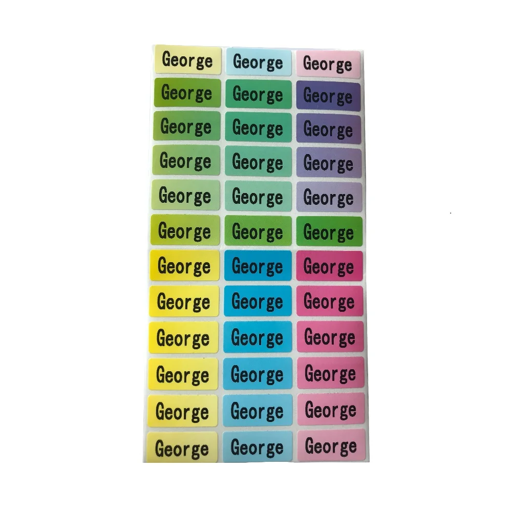 Color label sticker custom label waterproof personalized label children\'s school stationery water bottle pencil sticker