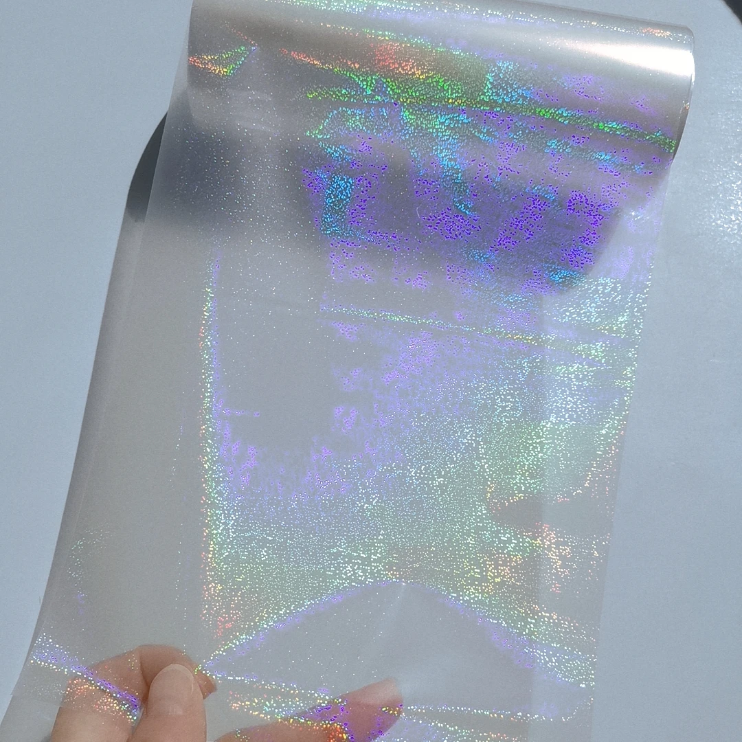 Holographic Sand Transparent Hot Stamping Foil Film On Paper or Plastic (21cm)8.4