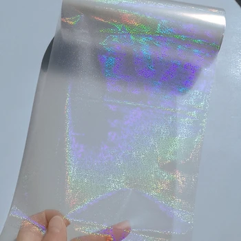 Filme quente transparente da folha de carimbo da areia holográfica no papel ou no plástico (21cm)8.4 