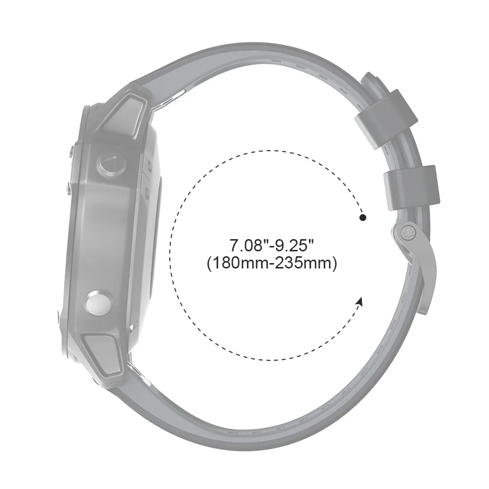 Anbest 26mm 22mm 20mm banda para fenix 6x pulseira de silicone com liberação rápida pulseira para fenix 6 5 6x 5x plus/945/935