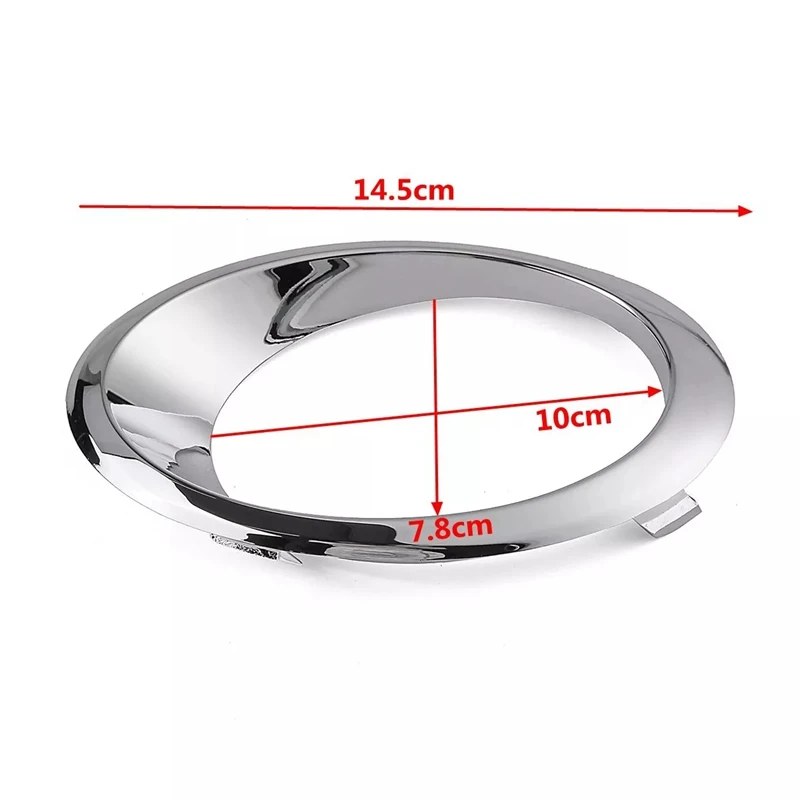 Chrome Fog Light Cover Bezel Trim Ring for Ford Fusion Mondeo 2013-2016