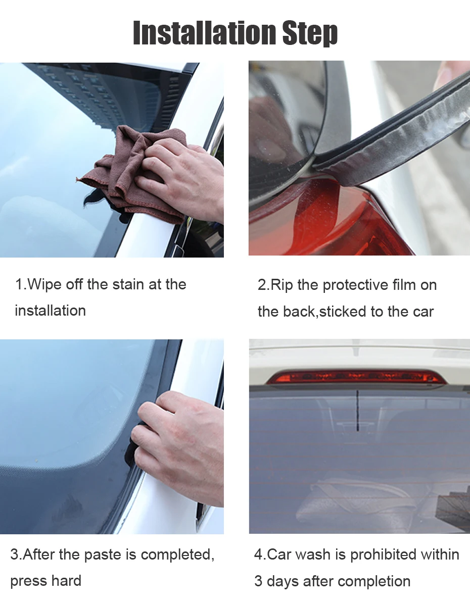 Auto y Form Gummi dichtung Dichtung streifen Hohlglas Fenster Rand leiste Zierleiste dekorieren Dichtung streifen für hintere Windschutz scheibe 2 3 Meter – Detail 5