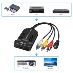 Av-s-video na Adapter HDMI s-video w AV CVBS w konwerter wideo wyjście HDMI 720p/1080p