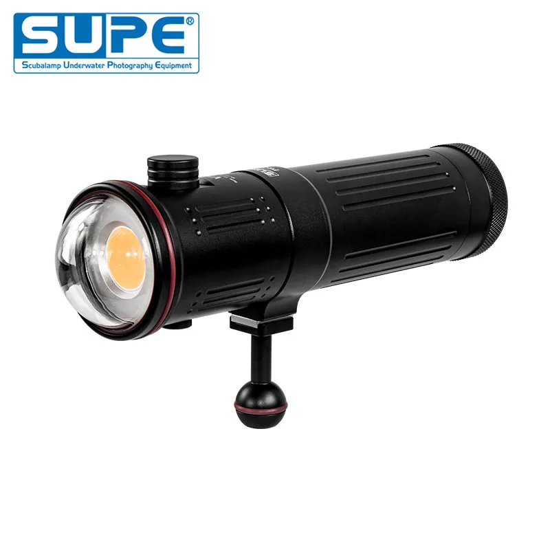 SUPE Scubalamp V7K PRO 15000-Lumens Underwater Photo Video Light Scuba Diving Search Light Beam Angle 120 Dual&Rotation 4 mode