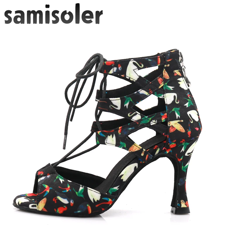 

Samisoler 2019 New latin dance shoes woman dance shoes ballroom latin dance shoes Rhinestone Ballroom Shoes latce Shoes