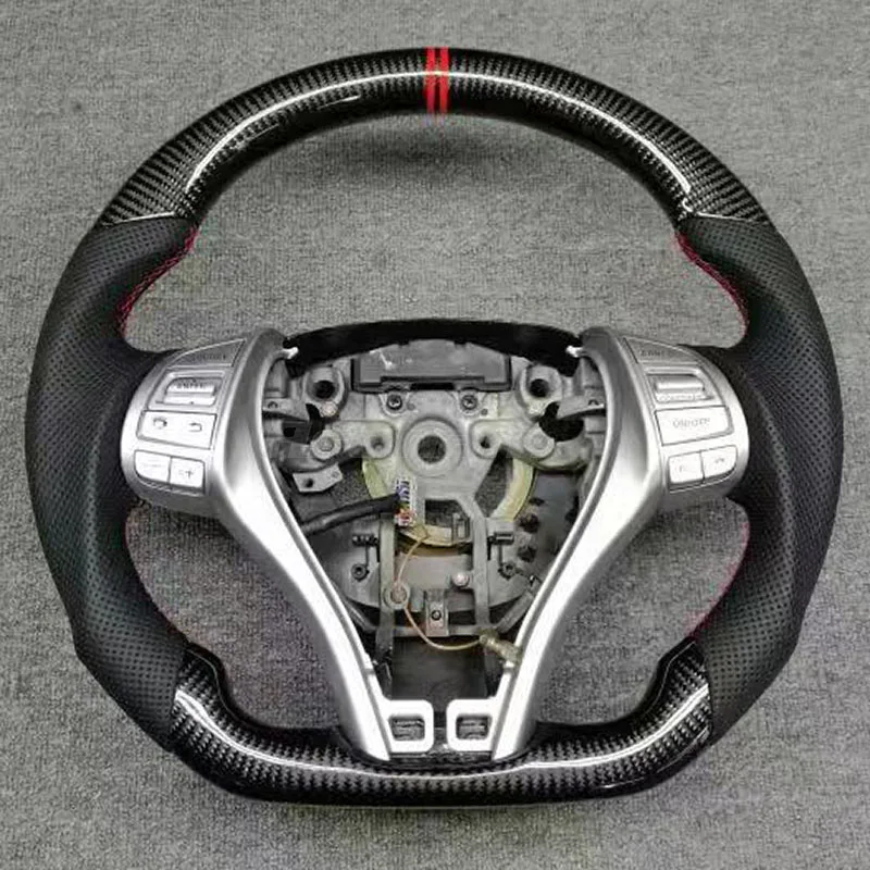 2015 2016 2017 2018 2019 2020 Refit Carbon fiber Leather steering wheel For Nissan Qashqai Altima Sylphy Tiida X-Trail Juke Leaf