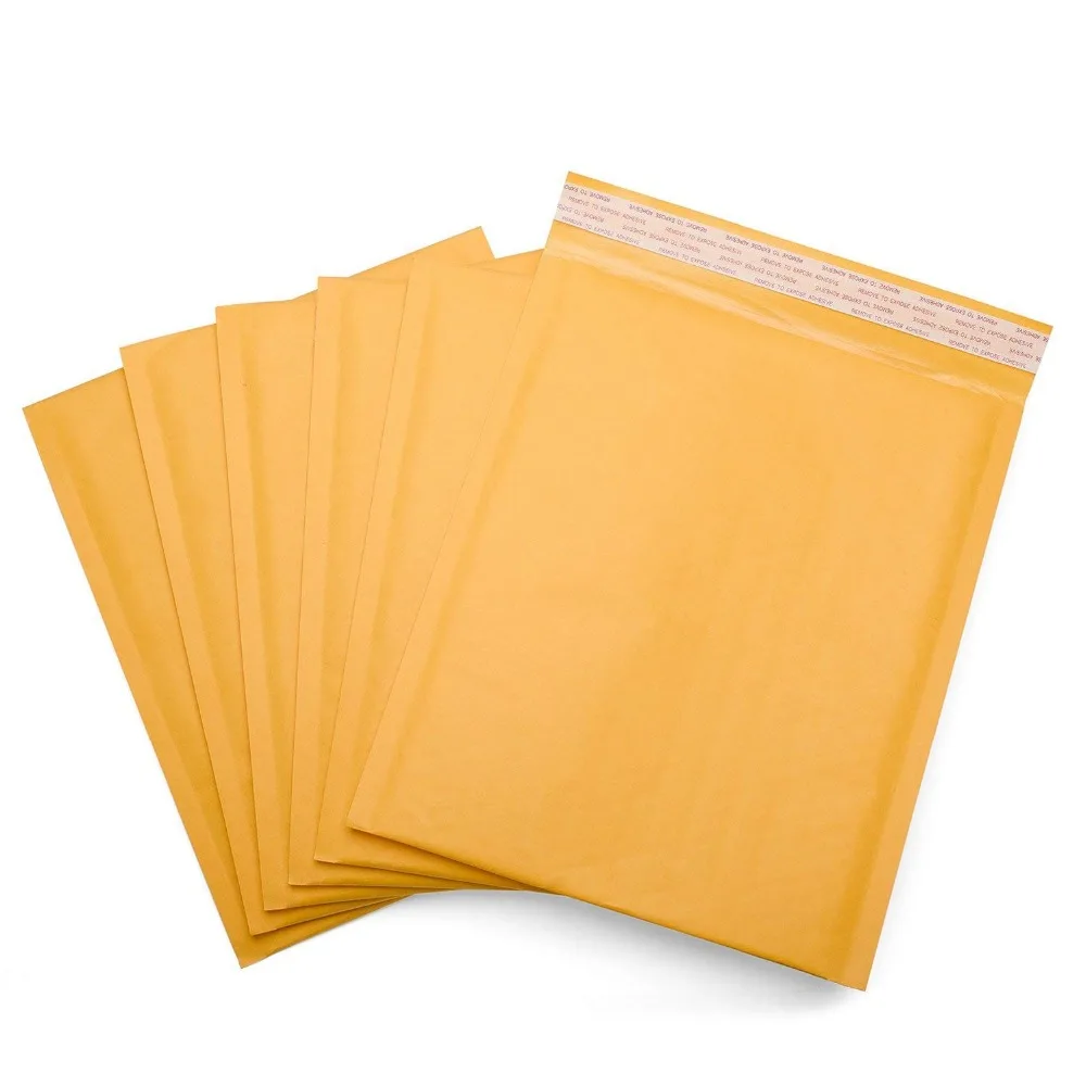 10PCS/7sizes Kraft Paper Bubble Envelopes Padded Mailers Shipping Envelope self seal Shipping Packaging Bag Courier Storage Bags