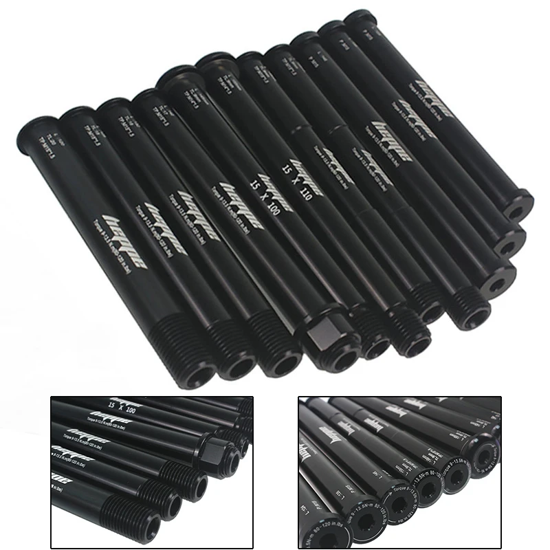 HEPPE Bike Thru Axle Front Fork Shaft Skewers Fat Bike Rear Hub Thru Axle 15x142/148 15x100/110 MTB Quick Release M15xP1.5