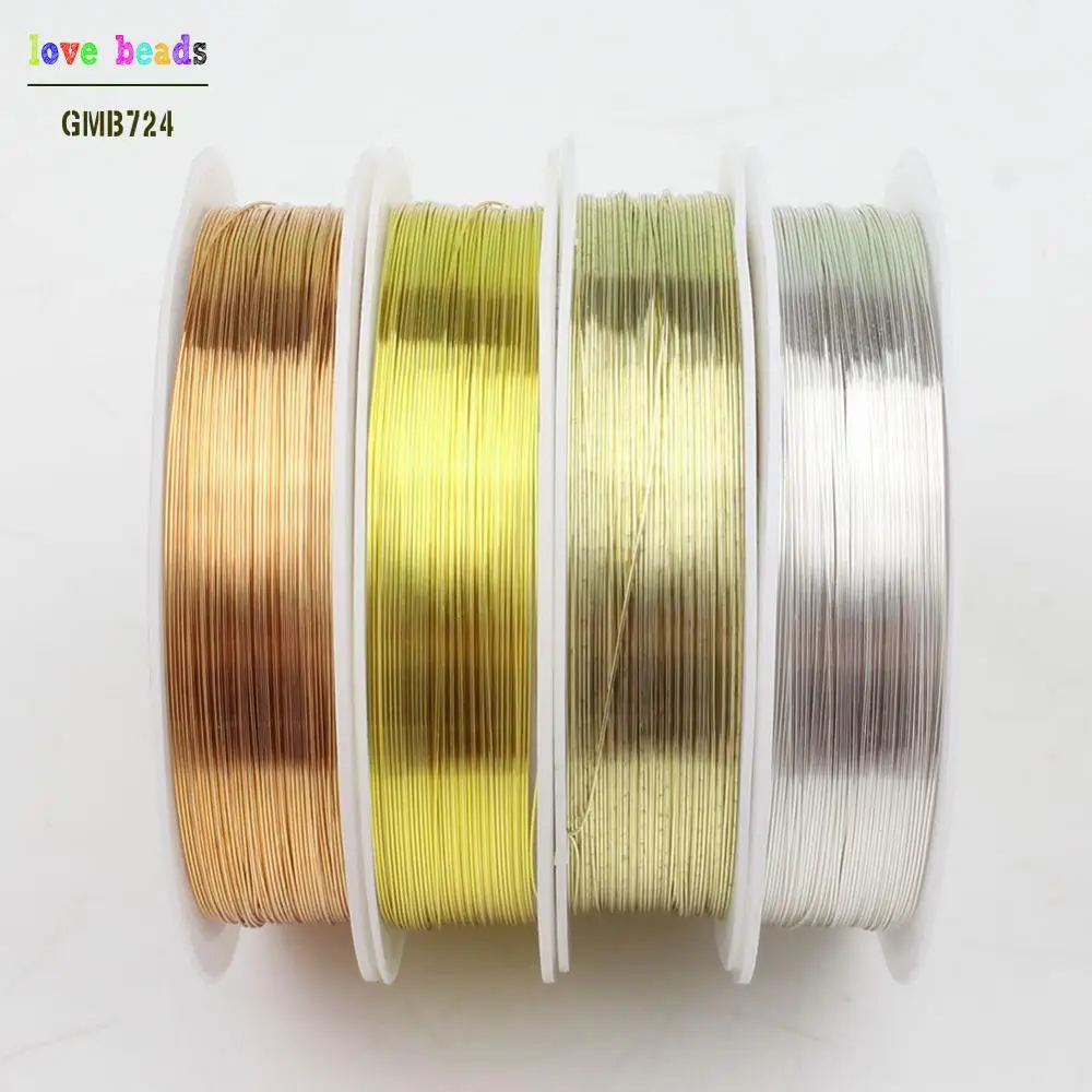 No discoloration A+++ Copper Wire 0.3/0.4/0.5/0.6mm 4/Color Bead Cord DIY for Jewelry Making Bracelet Long-lasting fixed color