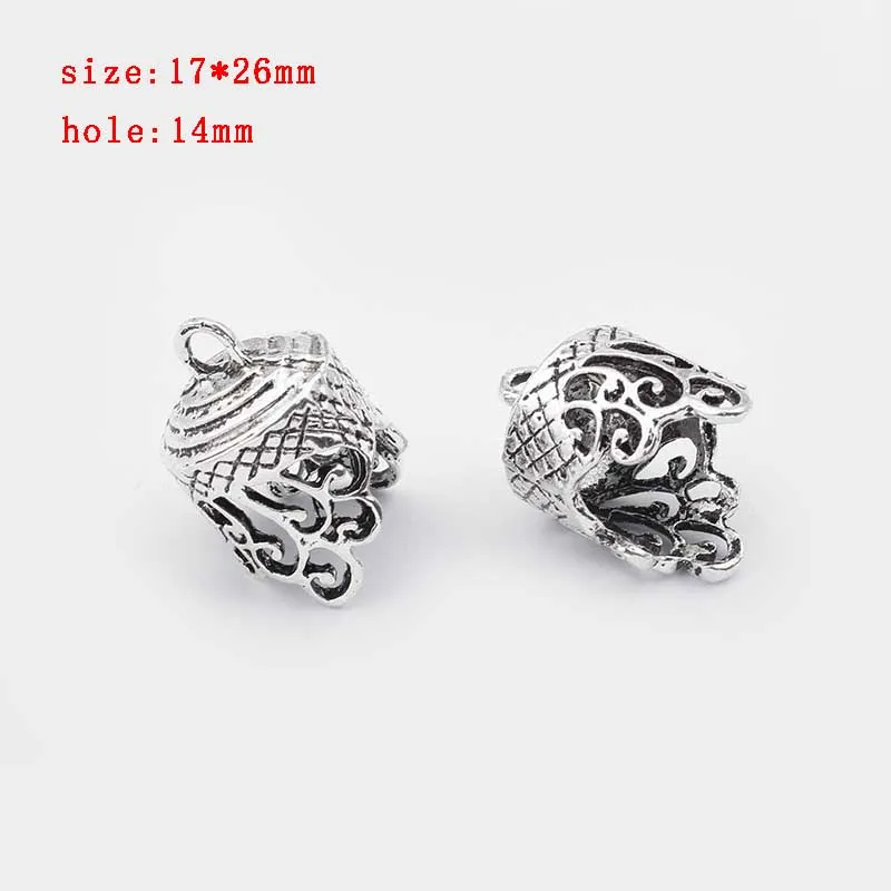 10pcs/lot Antique Silver Color Charms Tassel Cap Tassel End Caps Bead For Jewelry Tassel Cap Handmade Jewelry Finding