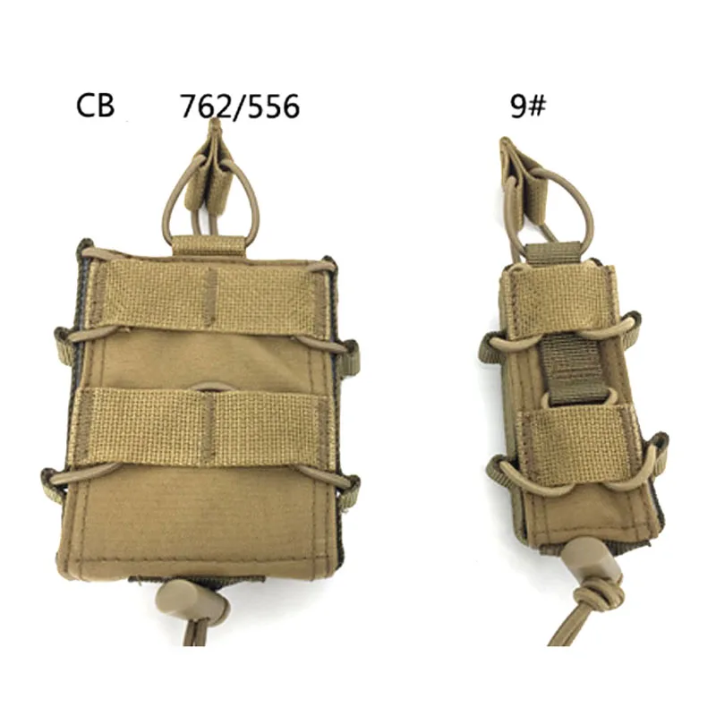 Outdoor Quick Molle Tasche mit Gummikordel Single Mag Pouch 762 556 9 #