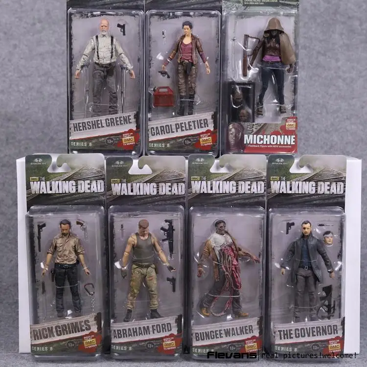 AMC TV Series The Walking Dead Abraham Ford Bungee Walker Rick Grimes The Governor Michonne PVC Action Figure Model Toy 7 Styles