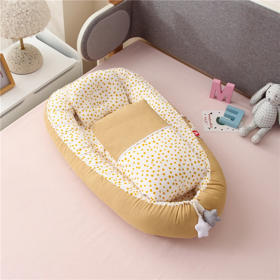 85*50cm Portable Baby Crib with Quilt Blanket Newborn Nursery Bed Cotton Babynest Bedding Set Baby Bed in Bed Bionic Uterine Bed